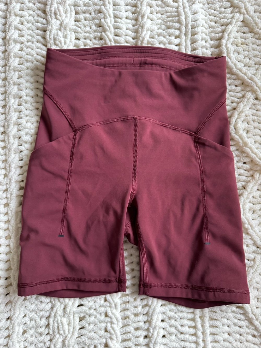 Lululemon High-Waist Burgundy Women’s Bike Shorts